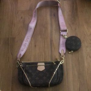 Pink multi pochette bag